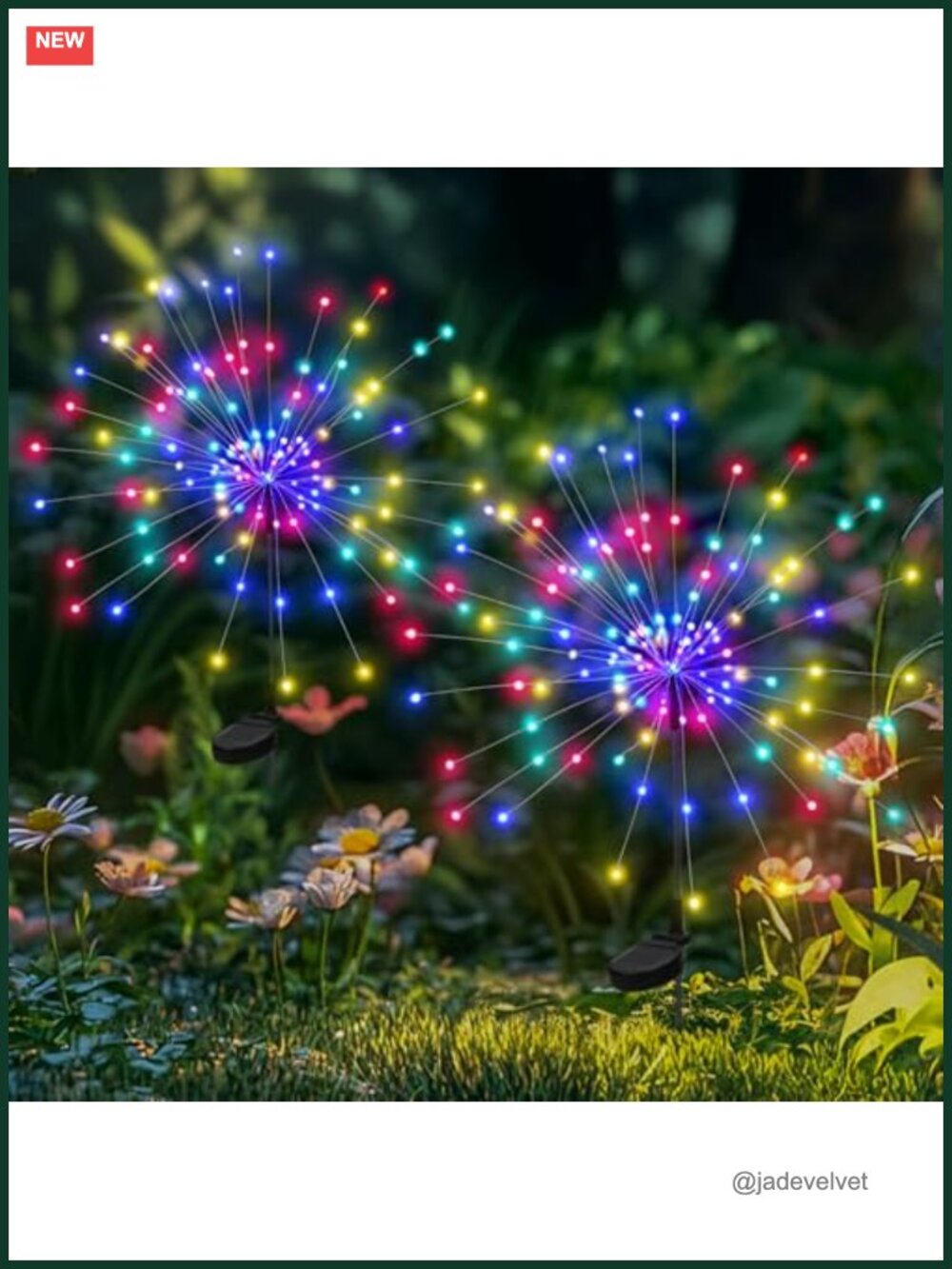 Solar Firework Garden Lights Outdoor 2 Pack Fairy Decor